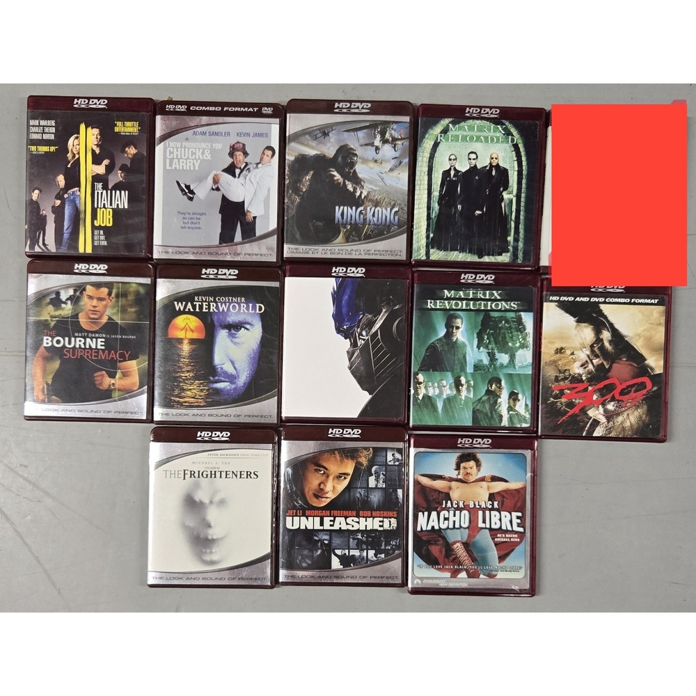Lot of 12 HD DVD Movies - Transformers, Matrix, 300, King Kong & More